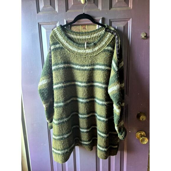 Free People Oversized Long Sleeve Sweater Womens‎ size small alpaca blend - Picture 1 of 5